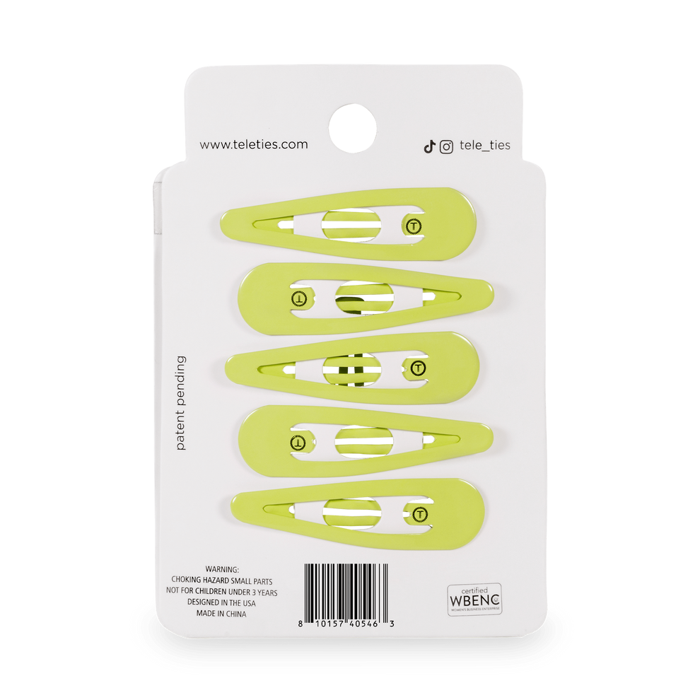 Summer Brights Snap Clips (6Ct) - Hair Clips - TELETIES
