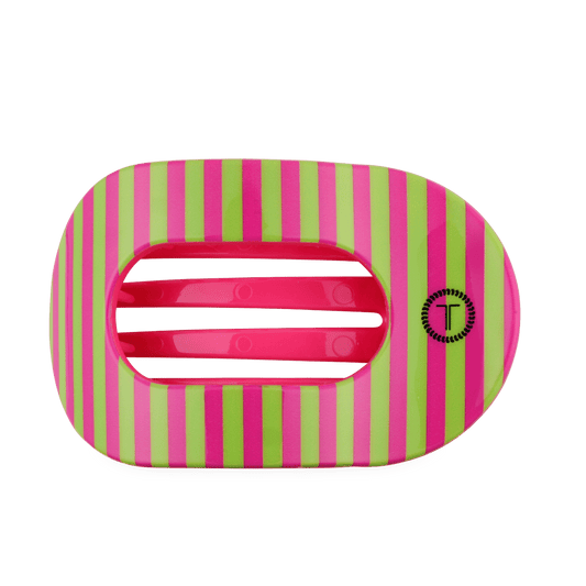 Summer Crush Large Flat Round Hair Clip
                in Pink - Large
              