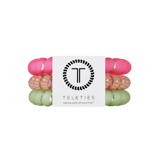 Summer Crush Large Hair Ties
                in Pink Green - Large
              