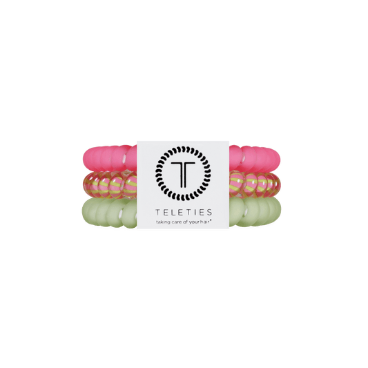 Summer Crush Small Hair Ties
                in Pink Green - Small
              
