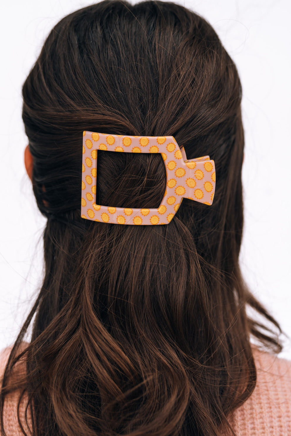 Sunny Days Ahead Medium Flat Square Hair Clip - Hair Clips - TELETIES
