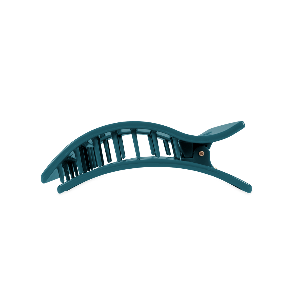 Teal With It Large Flat Rectangle Hair Clip - Hair Clips - TELETIES
