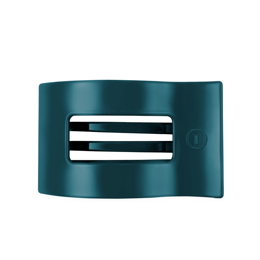 Teal With It Large Flat Rectangle Hair Clip - Hair Clips - TELETIES
