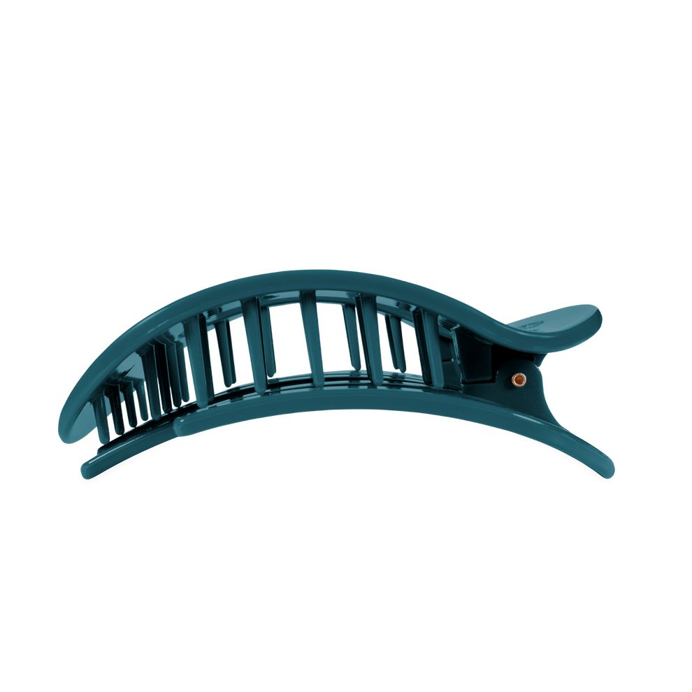 Teal With It Large Flat Round Hair Clip - Hair Clips - TELETIES
