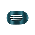 Teal With It Medium Flat Round Hair Clip
                in Blue - Medium
            