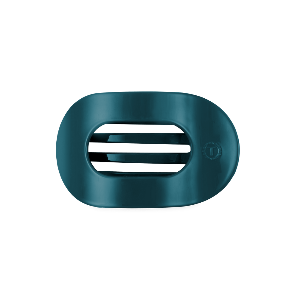 Teal With It Medium Flat Round Hair Clip - Hair Clips - TELETIES
