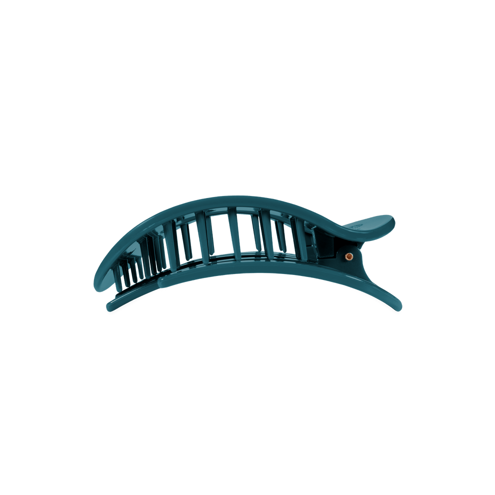 Teal With It Medium Flat Round Hair Clip - Hair Clips - TELETIES

