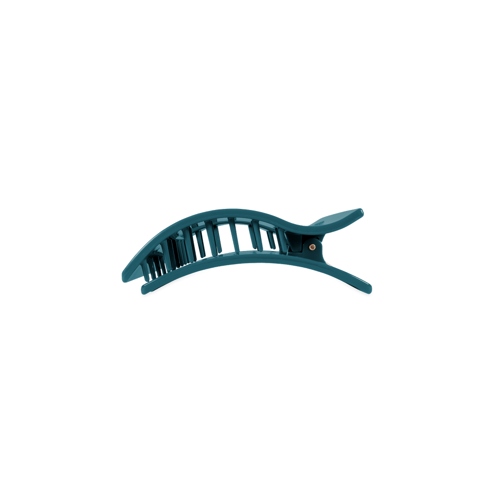 Teal With It Small Flat Rectangle Hair Clip - Hair Clips - TELETIES
