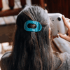 Teal With It Small Flat Round Hair Clip - Hair Clips - TELETIES

