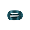 Teal With It Small Flat Round Hair Clip
                in Blue - Small
            