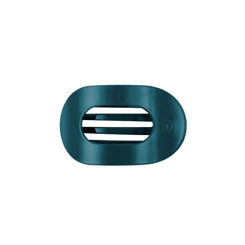 Teal With It Small Flat Round Hair Clip - Hair Clips - TELETIES
