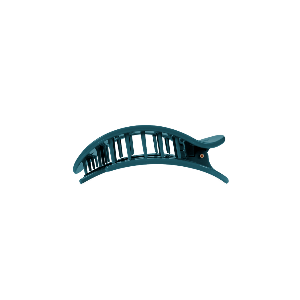 Teal With It Small Flat Round Hair Clip - Hair Clips - TELETIES
