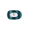 Teal With It Small Flat Round Hair Clip - Hair Clips - TELETIES
