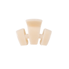 TELETIES almond beige petite claw clip for fine hair with a durable no-slip hold design.
