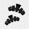 TELETIES large nearly unbreakable claw clips in black with a white polka dot pattern - trendy and durable
