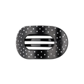 Black Polka Dot Party Medium Flat Round Hair Clip
                in Black - Medium
            