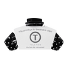 TELETIES large black hair claw clip featuring a classic white polka dot pattern - shown as It comes
