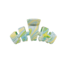 TELETIES Classic By the Sea Shore Small Claw Clip in swirled yellow, blue, and white. Durable, lightweight hair accessory.
