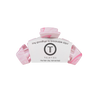 TELETIES Classic Pinch Me! Small Claw Clip in pink marble swirl design. Durable, lightweight hair clip for all hair types.
