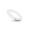 TELETIES Coconut White Large Hair Ties, spiral design, waterproof, gentle on hair, doubles as bracelet.
