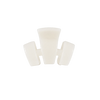 TELETIES Classic Coconut White Petite claw clip in a durable, no-slip design for half-up hairstyles.
