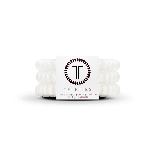 Coconut White Small Hair Ties in White - Small