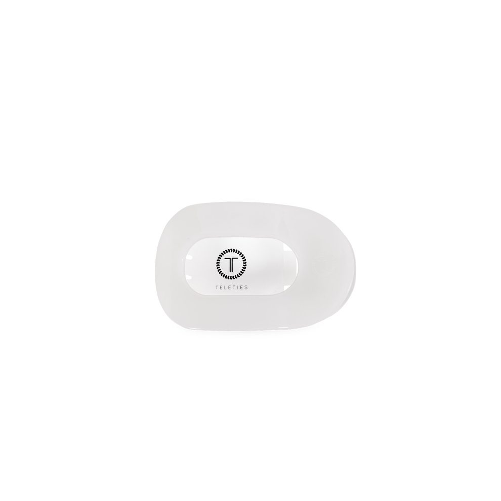 Coconut White Tiny Flat Round Clip
