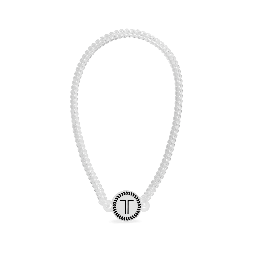 TELETIES crystal clear spiral headband with no-slip rubber stopper for a secure all day hold. Comfort-fit design—no pressure, no pinching, no headaches. Perfect for workouts, busy days, and everything in between
