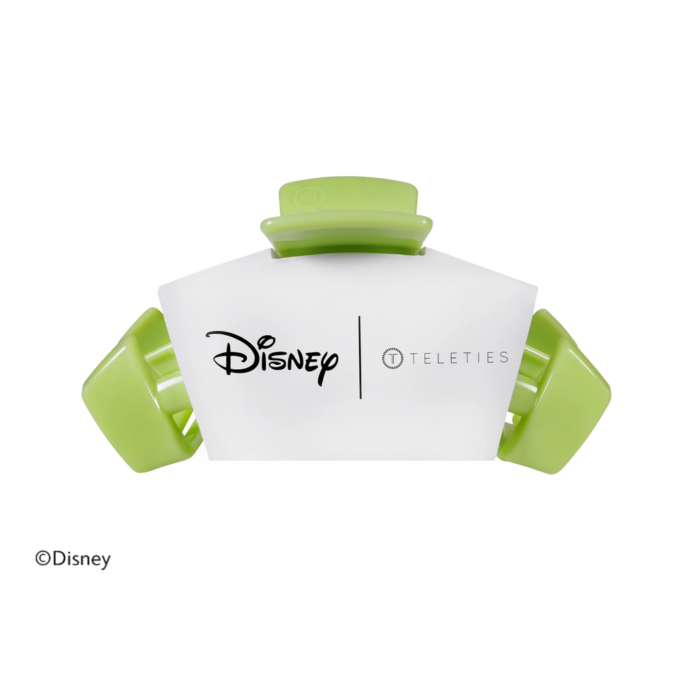 TELETIES medium classic claw clip in light green featuring a Disney Pua and Heihei design on the display card.
