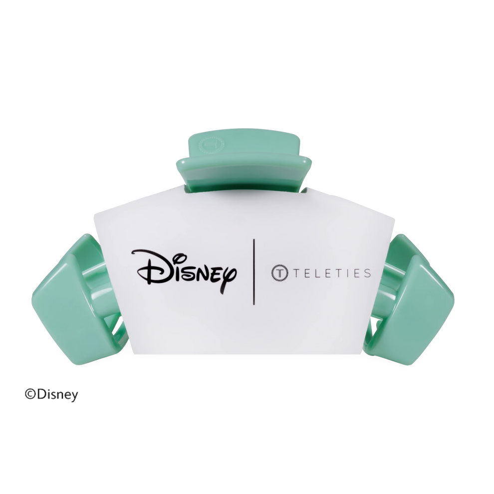 TELETIES Disney Moana large mint green hair claw clip with a strong, comfortable grip for thick hair.
