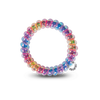 TELETIES Eat Glitter for Breakfast large multicolor spiral hair ties, gentle on hair and doubles as a bracelet.
