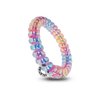 TELETIES "Eat Glitter for Breakfast" large multicolor coil hair ties, gentle on hair and doubles as a bracelet.
