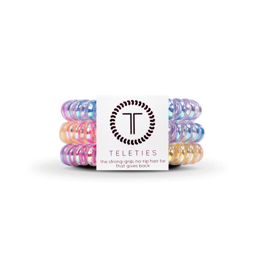 Eat Glitter For Breakfast Small Hair Ties in Blue Pink Purple Red Yellow - Small