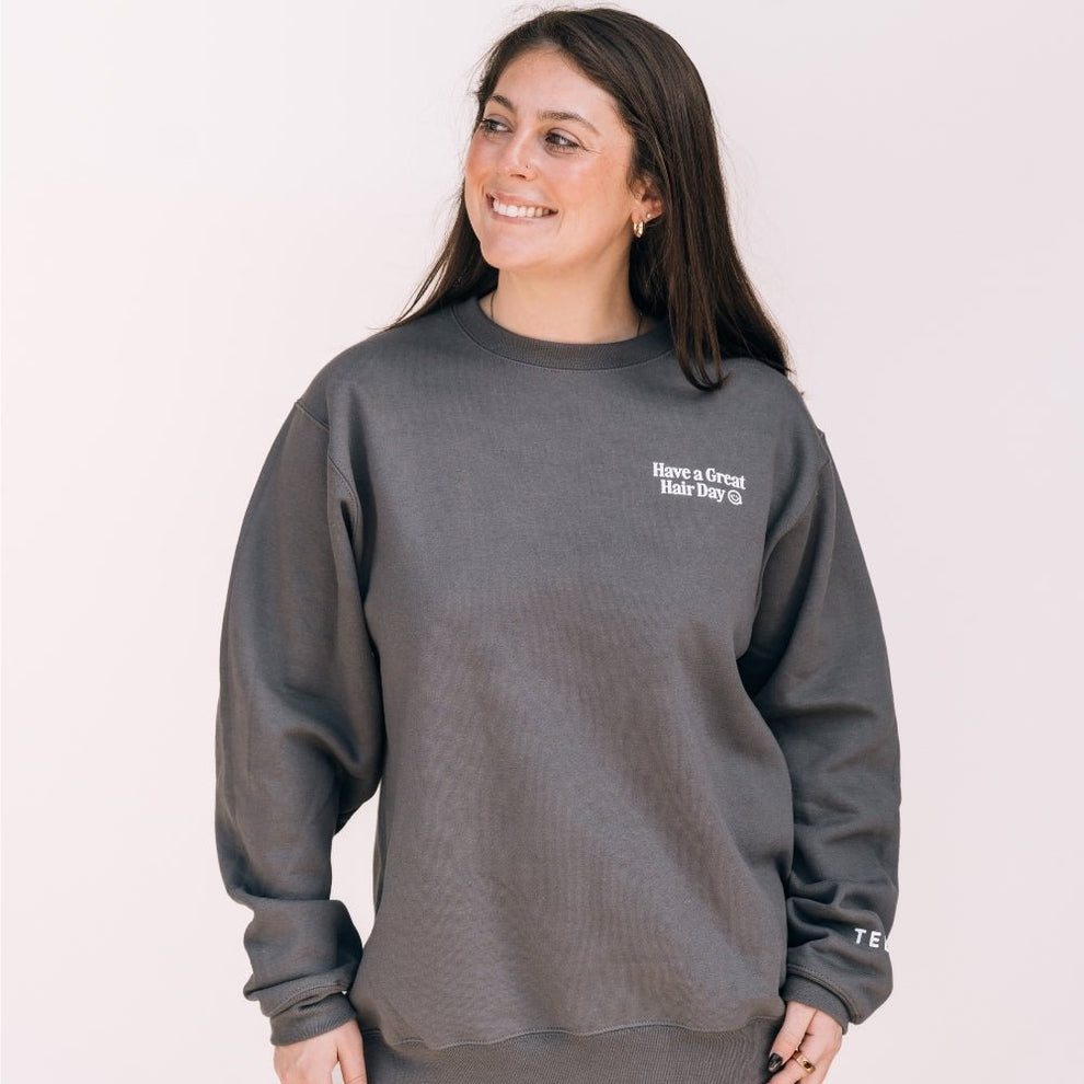 TELETIES Have a Great Hair Day Crewneck - Large - Apparel - TELETIES
