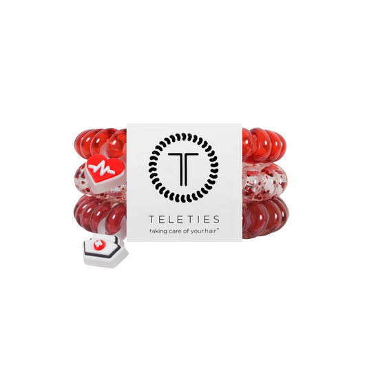 Heart and Hustle Large Hair Ties
                in Red - Large
              