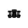 TELETIES Classic Jet Black Petite claw clip with a strong, no-slip hold for half-up hairstyles.
