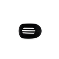 Jet Black Tiny Flat Round Clip
                in Black - Tiny
            
