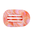 Just Keep Swimming Large Flat Round Hair Clip
                in Orange - Large
            