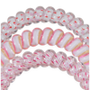 TELETIES Just Keep Swimming Small Hair Ties in pink and white with a fish scale pattern. Gentle, waterproof, and doubles as a bracelet.

