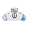 TELETIES Classic Tide & True Large Claw Clip in blue marble pattern. Durable, lightweight hair clip for all hair types.
