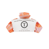 TELETIES medium claw clip in pink and orange marbled pattern. Designed for a secure hold, suitable for all hair types.
