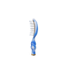 TELETIES mini vented hair brush with blue and white swirl pattern and gold accent. Ideal for travel.

