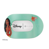 TELETIES Disney Moana large flat round hair clip in mint green with Moana character art and floral accents. unbreakable
