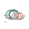TELETIES Princess Moana and Friends mixed pack of five spiral hair ties in blue, green, and peach with character charms.
