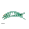 TELETIES Moana large flat round hair clip in light green with bendable teeth for a secure, comfortable hold.
