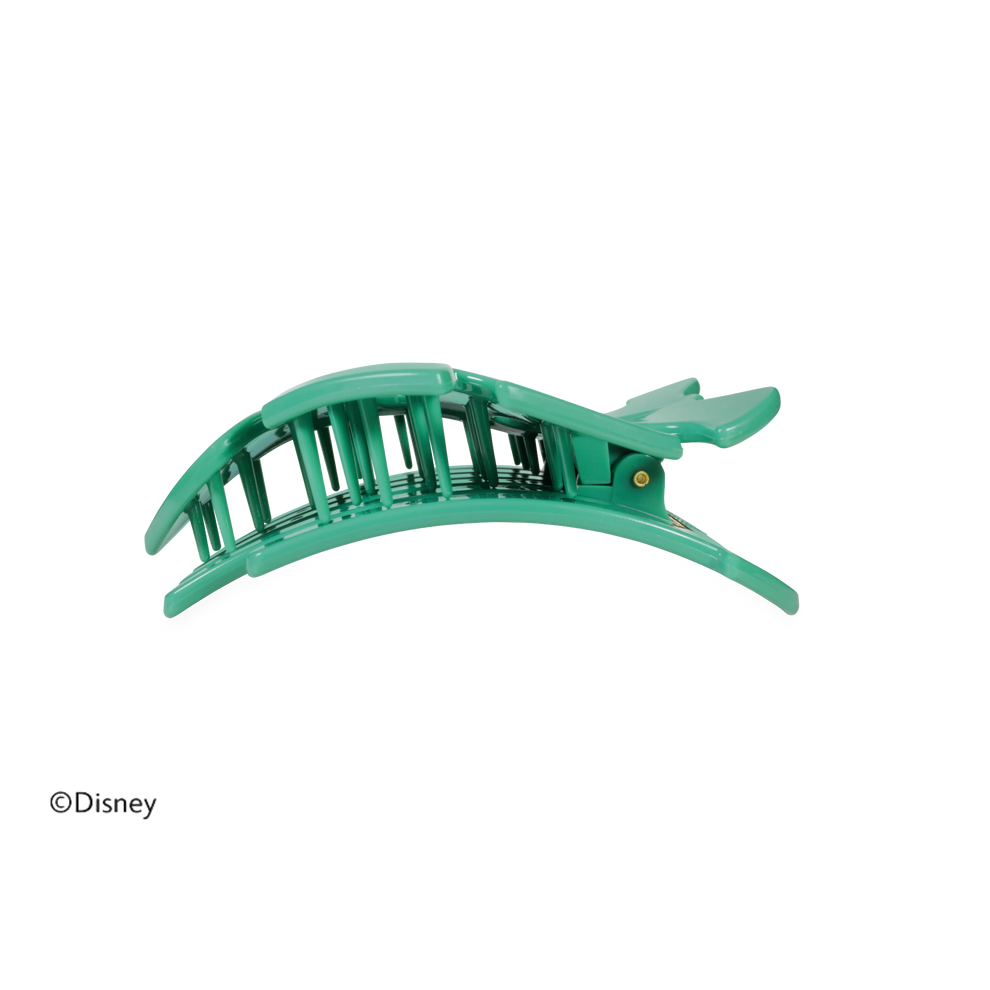 TELETIES Moana leaf medium flat hair clip in green. Perfect for nature and on theme with moana films
