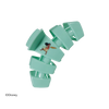 TELETIES medium claw hair clip in mint green with a Moana character graphic for secure, damage-free styling.
