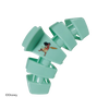 TELETIES Disney Moana large mint green hair claw clip for thick hair with a durable, comfortable grip design.
