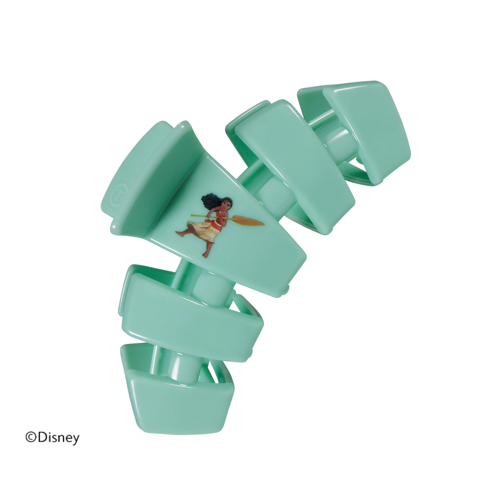 TELETIES Disney Moana large mint green hair claw clip for thick hair with a durable, comfortable grip design.
