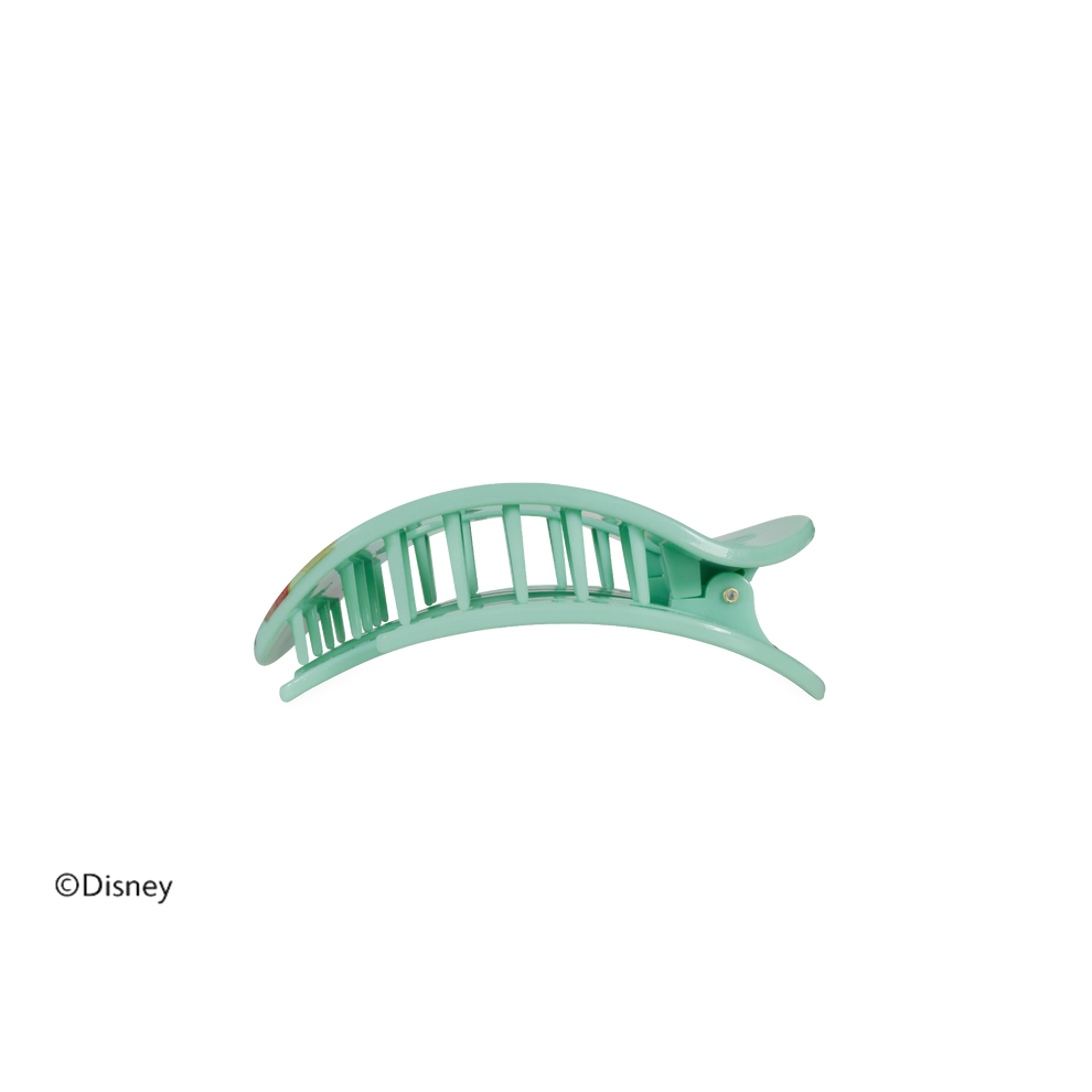 TELETIES Disney Moana small flat round hair clip in mint green with a low profile design and flexible teeth.
